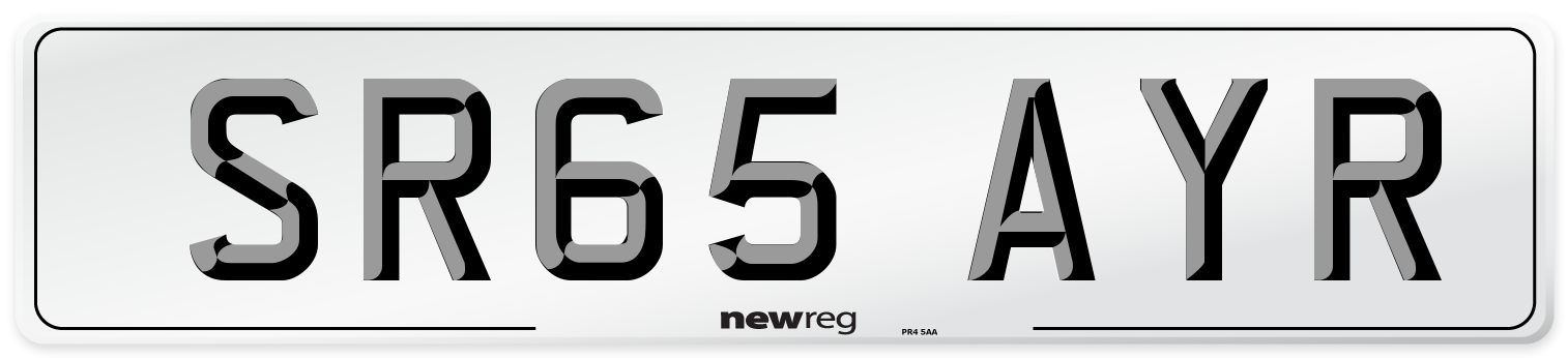 SR65 AYR Number Plate from New Reg